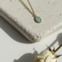 Elegant Enamel Pendant Necklace Trio torquise@2x