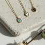 Elegant Enamel Pendant Necklace Trio@2x