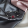 Minimalist Floral Bangle Bracelet Collection red@2x