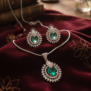 The Regal Amethyst & Diamond-Look Choker Necklac green