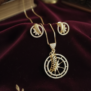 the Regal Amethyst & Diamond-Look Choker Necklace gold