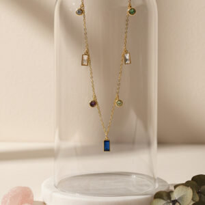 Multi-Gem Celestial Charm Necklace