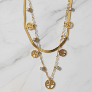 Layered "Tree of Life" Medallion Necklace