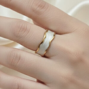 Enamel Wave Statement Ring