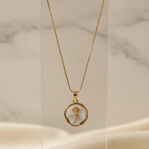 Golden Rose Marble Pendant