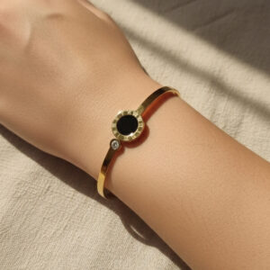 Midnight Roman Solitaire Cuff