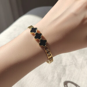 Midnight Clover Statement Cuff