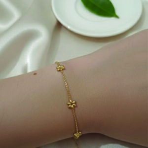 Floral Station Chain Bracelet