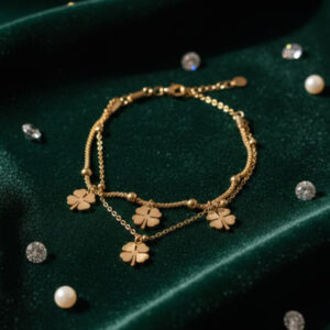 Enchanted Clover Double-Layered Bracelet