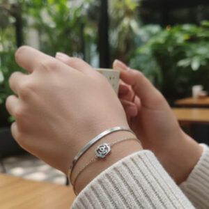 Silver Rose Layered Duo