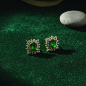 Sunburst Crystal Floral Studs