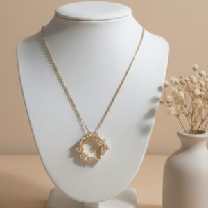 Pearl & Crystal Wreath Pendant